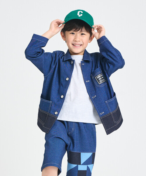 COMME CA ISM（コムサイズム）の「サークルプリント 半袖Tシャツ（Tシャツ/カットソー・キッズ・サックスブルー/レッド/オートミール/ネイビー/イエロー・100cm/110cm/120cm/130cm/140cm/150cm）」の6枚目の写真