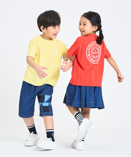COMME CA ISM（コムサイズム）の「サークルプリント 半袖Tシャツ（Tシャツ/カットソー・キッズ・サックスブルー/レッド/オートミール/ネイビー/イエロー・100cm/110cm/120cm/130cm/140cm/150cm）」の7枚目の写真