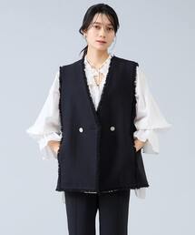 Liesse（リエス）の「スラブツイードフリンジジレ（ベスト）」