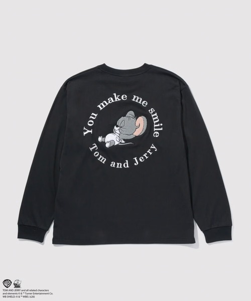 Tom＆Jerry（トムアンドジェリー）の「【TOM&JERRY 】 キャラクター 刺繍 バックプリント オーバーサイズ ロングスリーブTシャツ（Tシャツ/カットソー・メンズ・スミクロ/オートミール/ブルーグレー/オフホワイト・S/M/L/XL）」の18枚目の写真