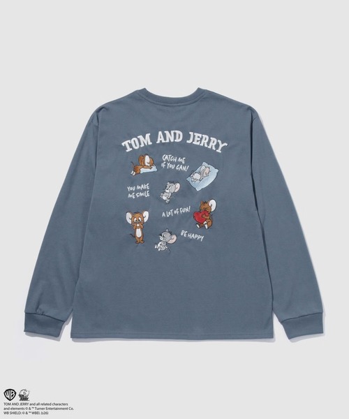 Tom＆Jerry（トムアンドジェリー）の「【TOM&JERRY 】 キャラクター 刺繍 バックプリント オーバーサイズ ロングスリーブTシャツ（Tシャツ/カットソー・メンズ・スミクロ/オートミール/ブルーグレー/オフホワイト・S/M/L/XL）」の19枚目の写真