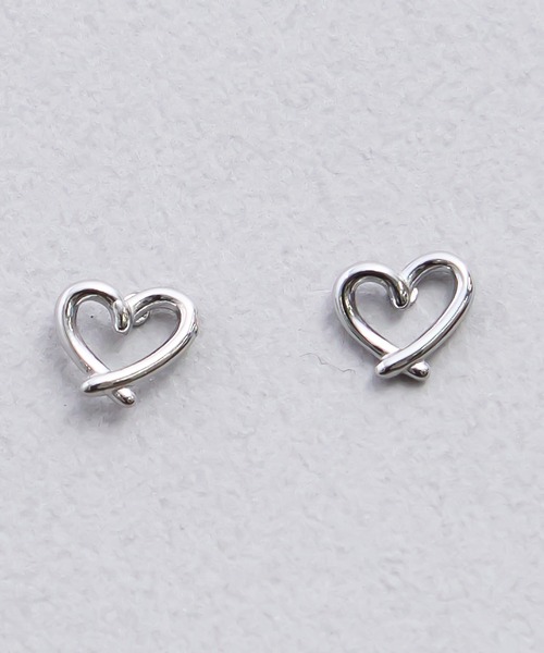 gargle(ガーグル)の「gargle ガーグル:STAINLESS ステンレスシリーズ オープンハート ピアス(ピアス(両耳用)・レディース・シルバー/ゴールド・FREE)」の2枚目の写真