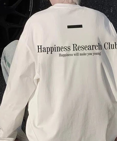 KELVIN(ケルヴァン)の「Back Print Long Sleeve Tee バックプリント Tシャツ(ロンT)(Tシャツ/カットソー・メンズ・ホワイト/ブラック・MEDIUM/LARGE)」の4枚目の写真