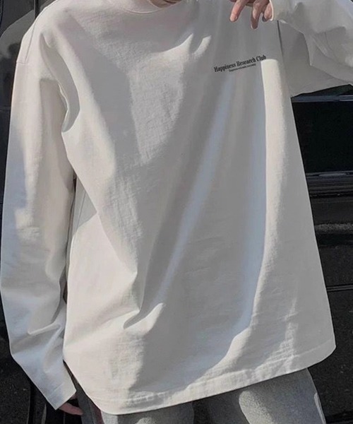 KELVIN(ケルヴァン)の「Back Print Long Sleeve Tee バックプリント Tシャツ(ロンT)(Tシャツ/カットソー・メンズ・ホワイト/ブラック・MEDIUM/LARGE)」の5枚目の写真