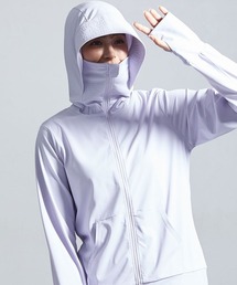 高身長【読者モデルと一緒に作りました】トールさん設計接触冷感UVカット指穴付パーカー