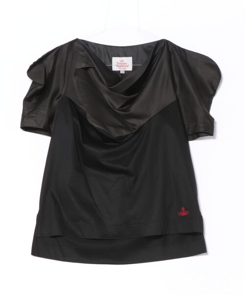 822 Vivienne Westwood 黒 七分袖カットソー FREEサイズ Vivienne Westwood（ヴィヴィアンウエストウッド）の「レンチングエコ