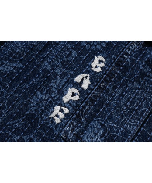 A BATHING APE（アベイシングエイプ）の「JAPANESE INDIGO ART CAMO JUNGLE DENIM RELAXED FIT CARGO SHORTS（デニムパンツ・メンズ・インディゴブルー・SMALL）」の3枚目の写真