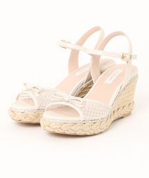 JILL STUART（ジルスチュアート）の「ジュートウェッジヒールチュールサンダル（サンダル）」