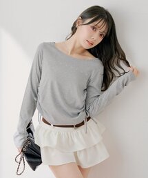 ラインストーンロゴロンT