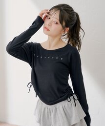 ラインストーンロゴロンT