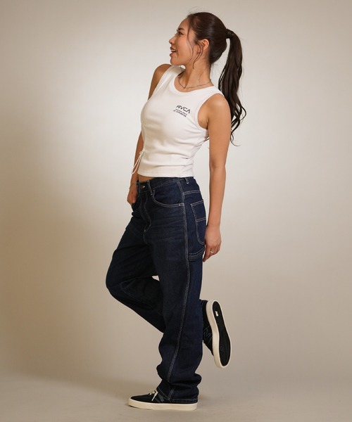 RVCA(ルーカ)の「RVCA/ルーカ タンクトップ MINI RVCA UTILITY TANKTOP BG043855(タンクトップ・レディース・ブラック/ホワイト・M/S)」の8枚目の写真