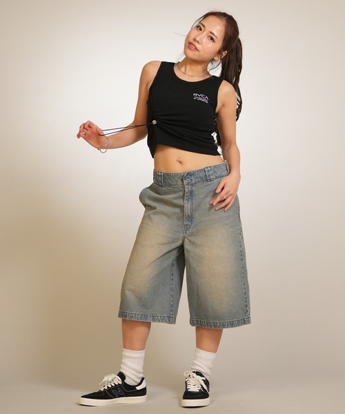 RVCA(ルーカ)の「RVCA/ルーカ タンクトップ MINI RVCA UTILITY TANKTOP BG043855(タンクトップ・レディース・ブラック/ホワイト・M/S)」の11枚目の写真