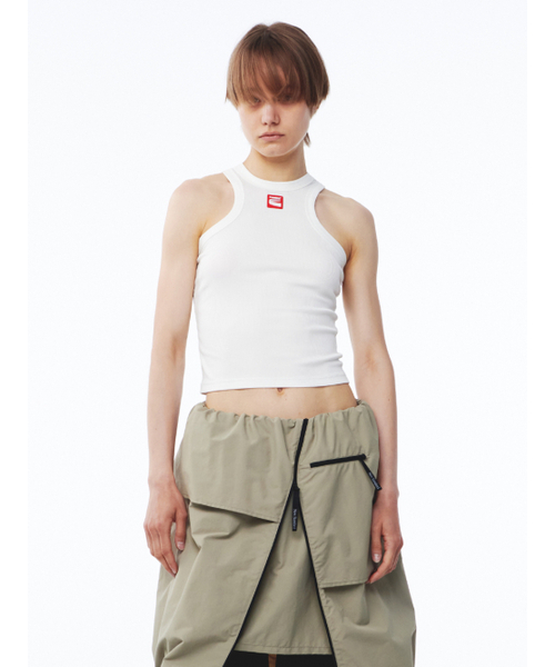 Kijun(キジュン)の「(W) Patch Tank Top Off-White(Tシャツ/カットソー・レディース・その他・MEDIUM/SMALL/LARGE)」の1枚目の写真