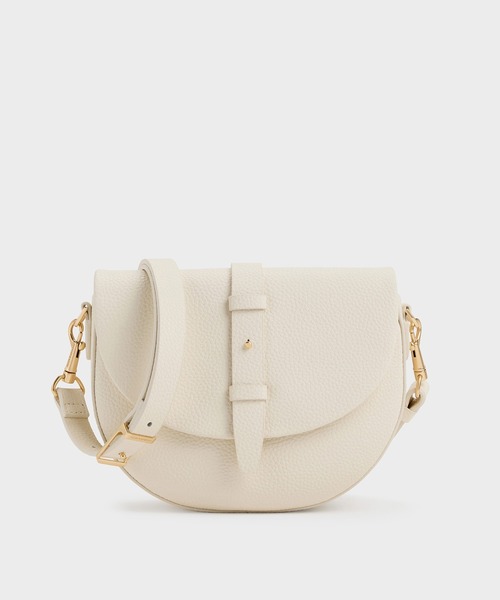 CHARLES & KEITH（チャールズ & キース）の「Beryl ベリル ベルトサドルバッグ（ショルダーバッグ・レディース・クリーム/ブラック/チョコ・S）」の20枚目の写真