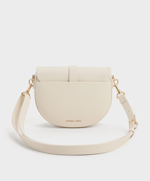 CHARLES & KEITH（チャールズ & キース）の「Beryl ベリル ベルトサドルバッグ（ショルダーバッグ・レディース・クリーム/ブラック/チョコ・S）」の22枚目の写真