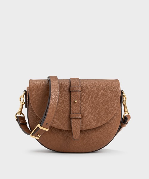 CHARLES & KEITH（チャールズ & キース）の「Beryl ベリル ベルトサドルバッグ（ショルダーバッグ・レディース・クリーム/ブラック/チョコ・S）」の5枚目の写真