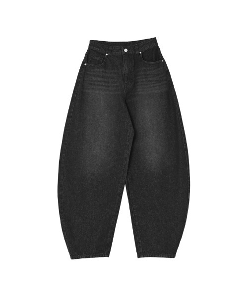 Re:EDIT（リエディ）の「[DENIM COLLECTION][低身長/高身長サイズ有]コットンブレンドバルーンワイドカーブデニムパンツ（デニムパンツ・レディース・ネイビー/ブルー/ブラック・SHORT/MEDIUM/TALL/LARGE）」の17枚目の写真