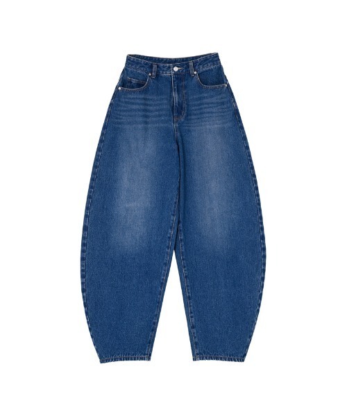 Re:EDIT（リエディ）の「[DENIM COLLECTION][低身長/高身長サイズ有]コットンブレンドバルーンワイドカーブデニムパンツ（デニムパンツ・レディース・ネイビー/ブルー/ブラック・SHORT/MEDIUM/TALL/LARGE）」の18枚目の写真