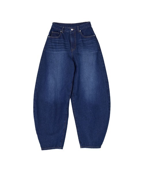 Re:EDIT（リエディ）の「[DENIM COLLECTION][低身長/高身長サイズ有]コットンブレンドバルーンワイドカーブデニムパンツ（デニムパンツ・レディース・ネイビー/ブルー/ブラック・SHORT/MEDIUM/TALL/LARGE）」の19枚目の写真