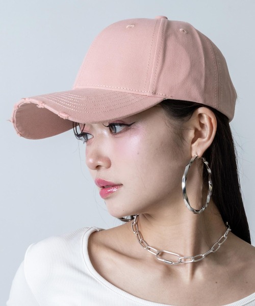 ANAP（アナップ）の「小顔見え シンプル キャップ（キャップ・レディース・ブラック/ピンク/ベージュ・F）」の3枚目の写真