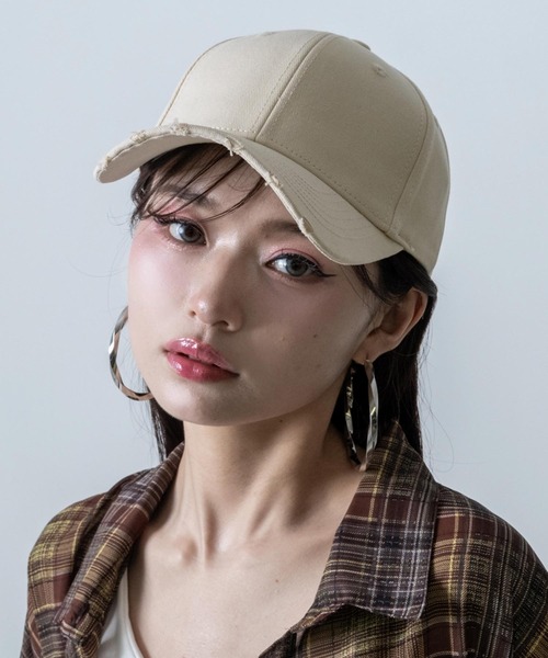 ANAP（アナップ）の「小顔見え シンプル キャップ（キャップ・レディース・ブラック/ピンク/ベージュ・F）」の19枚目の写真