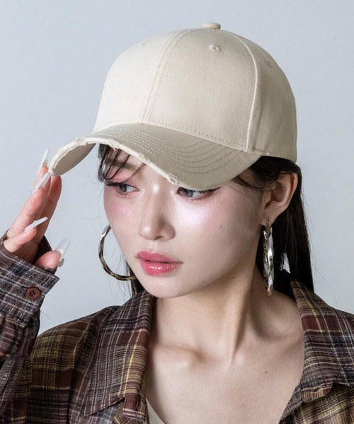 ANAP（アナップ）の「小顔見え シンプル キャップ（キャップ・レディース・ブラック/ピンク/ベージュ・F）」の18枚目の写真