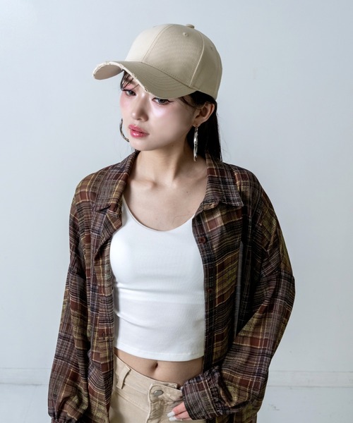 ANAP（アナップ）の「小顔見え シンプル キャップ（キャップ・レディース・ブラック/ピンク/ベージュ・F）」の17枚目の写真