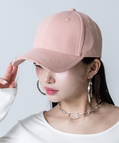 ANAP（アナップ）の「小顔見え シンプル キャップ（キャップ・レディース・ブラック/ピンク/ベージュ・F）」の16枚目の写真