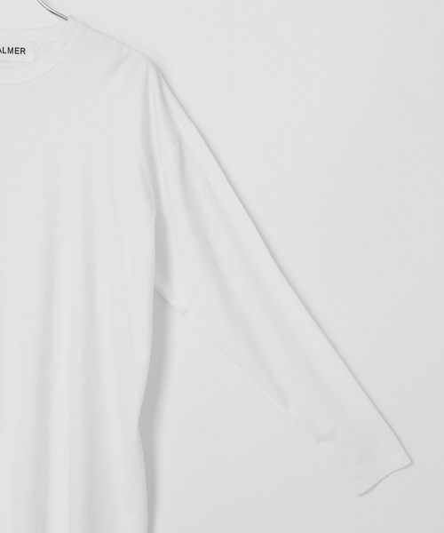 CALMER（カルメール）の「NATURAL DYE LONG T-Shirt / ナチュラルダイロングTシャツ（Tシャツ/カットソー・レディース・ブラウン/ホワイト・FREE）」の4枚目の写真