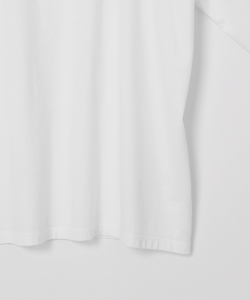 CALMER（カルメール）の「NATURAL DYE LONG T-Shirt / ナチュラルダイロングTシャツ（Tシャツ/カットソー・レディース・ブラウン/ホワイト・FREE）」の5枚目の写真