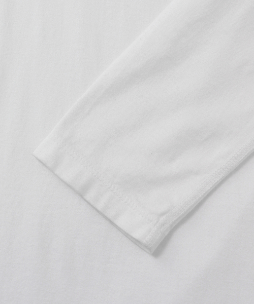CALMER（カルメール）の「NATURAL DYE LONG T-Shirt / ナチュラルダイロングTシャツ（Tシャツ/カットソー・レディース・ブラウン/ホワイト・FREE）」の8枚目の写真
