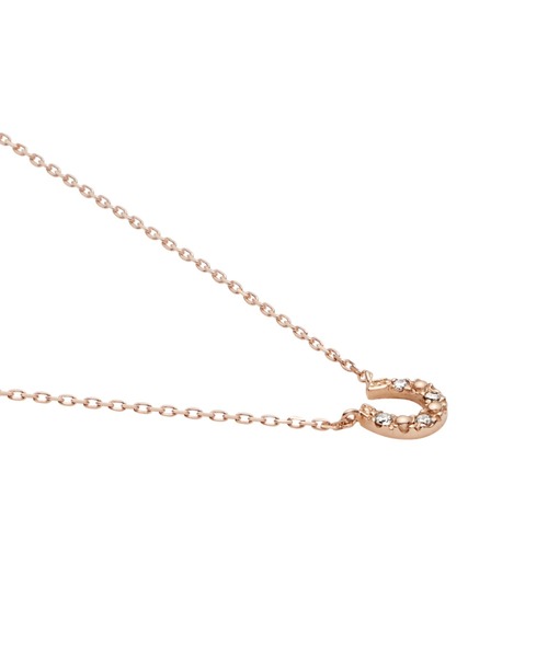 va vendome aoyama（ヴイエーヴァンドームアオヤマ）の「K10PG 馬蹄ダイヤモンド ネックレス（ネックレス・レディース・ピンクゴールド・40cm）」の2枚目の写真