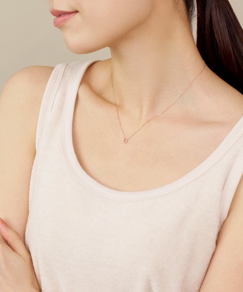 va vendome aoyama（ヴイエーヴァンドームアオヤマ）の「K10PG 馬蹄ダイヤモンド ネックレス（ネックレス・レディース・ピンクゴールド・40cm）」の6枚目の写真