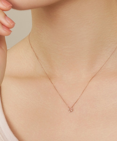 va vendome aoyama（ヴイエーヴァンドームアオヤマ）の「K10PG 馬蹄ダイヤモンド ネックレス（ネックレス・レディース・ピンクゴールド・40cm）」の7枚目の写真