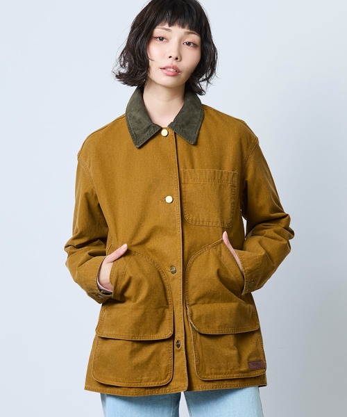 L.L.Bean(エルエルビーン)の「ライトウェイト・フィールド・コート 米国フィット・プチ(カバーオール・レディース・キャメル/ブラック/ブラウン系/ブルーグリーン・SMALL/LARGE/MEDIUM)」の8枚目の写真