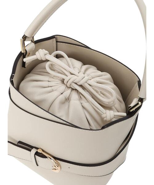 Te chichi（テチチ）の「バックルデザインワンハンドルバッグ（ハンドバッグ・レディース・オフホワイト/キャメル・F）」の6枚目の写真