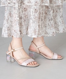 JELLY BEANS（ジェリービーンズ）の「フラワークリアヒールストラップサンダル(204-62165)JELLY BEANS(ジェリービーンズ)（サンダル）」