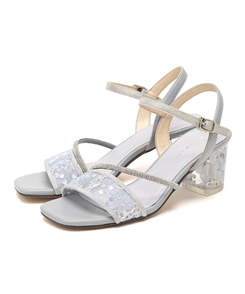 JELLY BEANS（ジェリービーンズ）の「フラワークリアヒールストラップサンダル(204-62165)JELLY BEANS(ジェリービーンズ)（サンダル・レディース・ピンク/アイボリー/ライトブルー・S/M/L）」の5枚目の写真