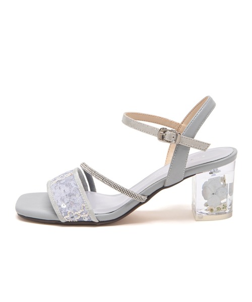 JELLY BEANS（ジェリービーンズ）の「フラワークリアヒールストラップサンダル(204-62165)JELLY BEANS(ジェリービーンズ)（サンダル・レディース・ピンク/アイボリー/ライトブルー・S/M/L）」の7枚目の写真