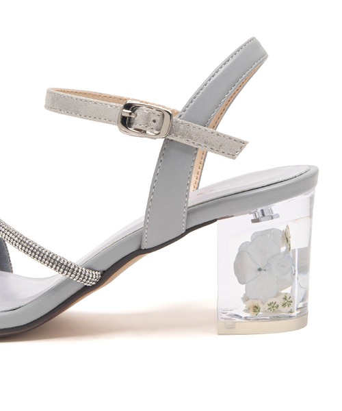 JELLY BEANS（ジェリービーンズ）の「フラワークリアヒールストラップサンダル(204-62165)JELLY BEANS(ジェリービーンズ)（サンダル・レディース・ピンク/アイボリー/ライトブルー・S/M/L）」の8枚目の写真