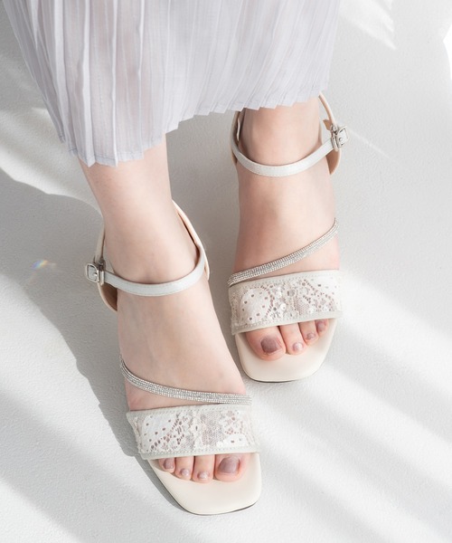 JELLY BEANS（ジェリービーンズ）の「フラワークリアヒールストラップサンダル(204-62165)JELLY BEANS(ジェリービーンズ)（サンダル・レディース・ピンク/アイボリー/ライトブルー・S/M/L）」の13枚目の写真