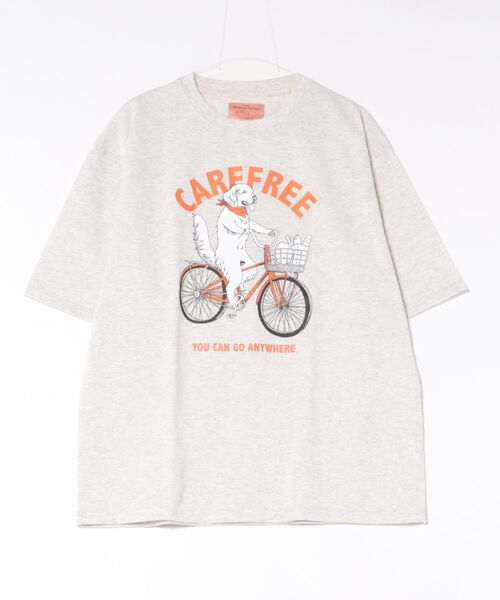 CORISCO（コリスコ）の「サイクルアニマル柄TEE(M1)（Tシャツ/カットソー・メンズ・ホワイト系1/ブラック系1/グレー系1/キナリ/オートミール/ブラック系2/グレー系2/ホワイト系2・X-LARGE/LARGE/MEDIUM）」の11枚目の写真