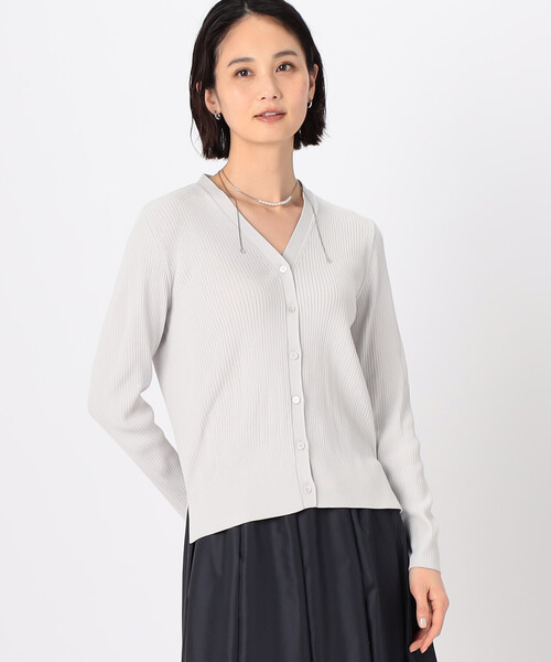 COMME CA（コムサ）の「〔 TALLサイズ 〕 コットンビーム針抜き風カーディガン（カーディガン/ボレロ・レディース・ライラック・15号）」の11枚目の写真