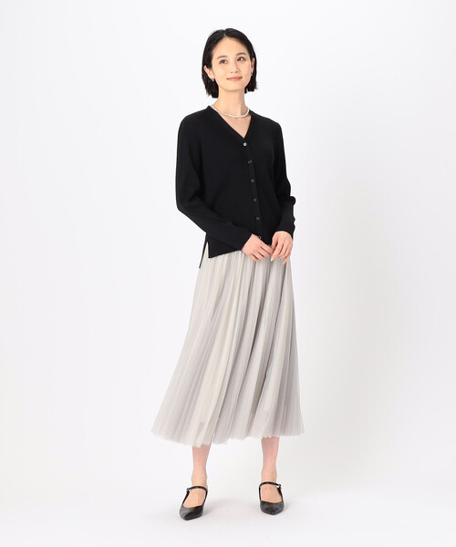 COMME CA（コムサ）の「〔 TALLサイズ 〕 コットンビーム針抜き風カーディガン（カーディガン/ボレロ・レディース・ライラック・15号）」の12枚目の写真