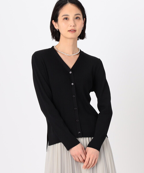 COMME CA（コムサ）の「〔 TALLサイズ 〕 コットンビーム針抜き風カーディガン（カーディガン/ボレロ・レディース・ライラック・15号）」の14枚目の写真