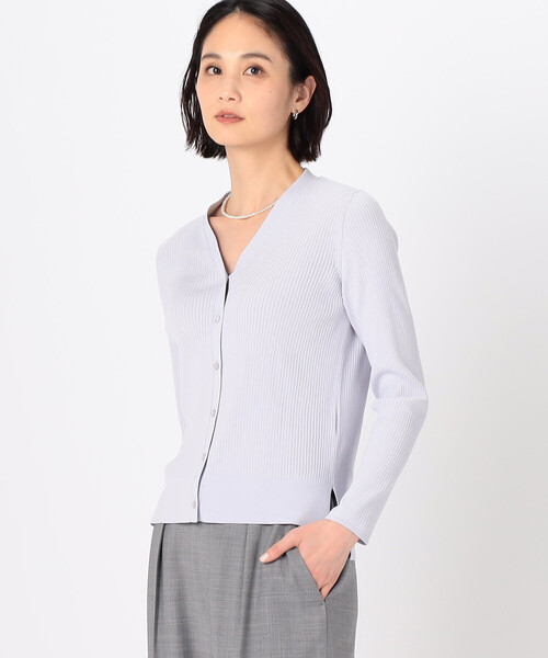 COMME CA（コムサ）の「〔 TALLサイズ 〕 コットンビーム針抜き風カーディガン（カーディガン/ボレロ・レディース・ライラック・15号）」の17枚目の写真