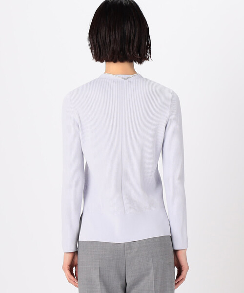 COMME CA（コムサ）の「〔 TALLサイズ 〕 コットンビーム針抜き風カーディガン（カーディガン/ボレロ・レディース・ライラック・15号）」の3枚目の写真