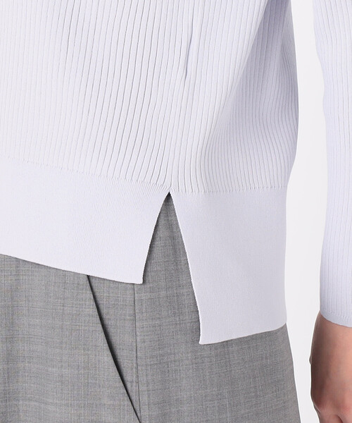 COMME CA（コムサ）の「〔 TALLサイズ 〕 コットンビーム針抜き風カーディガン（カーディガン/ボレロ・レディース・ライラック・15号）」の6枚目の写真