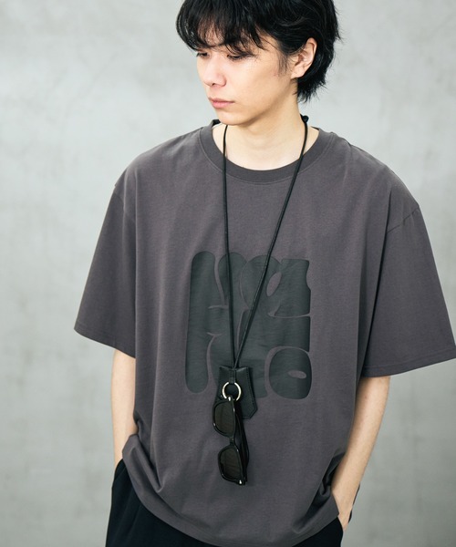 LAKOLE（ラコレ）の「HALOロゴTEE / 652857（Tシャツ/カットソー・メンズ・パープル/チャコール/ホワイト・LARGE/MEDIUM）」の2枚目の写真