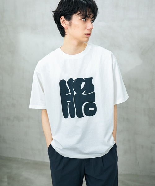 LAKOLE（ラコレ）の「HALOロゴTEE / 652857（Tシャツ/カットソー・メンズ・パープル/チャコール/ホワイト・LARGE/MEDIUM）」の19枚目の写真